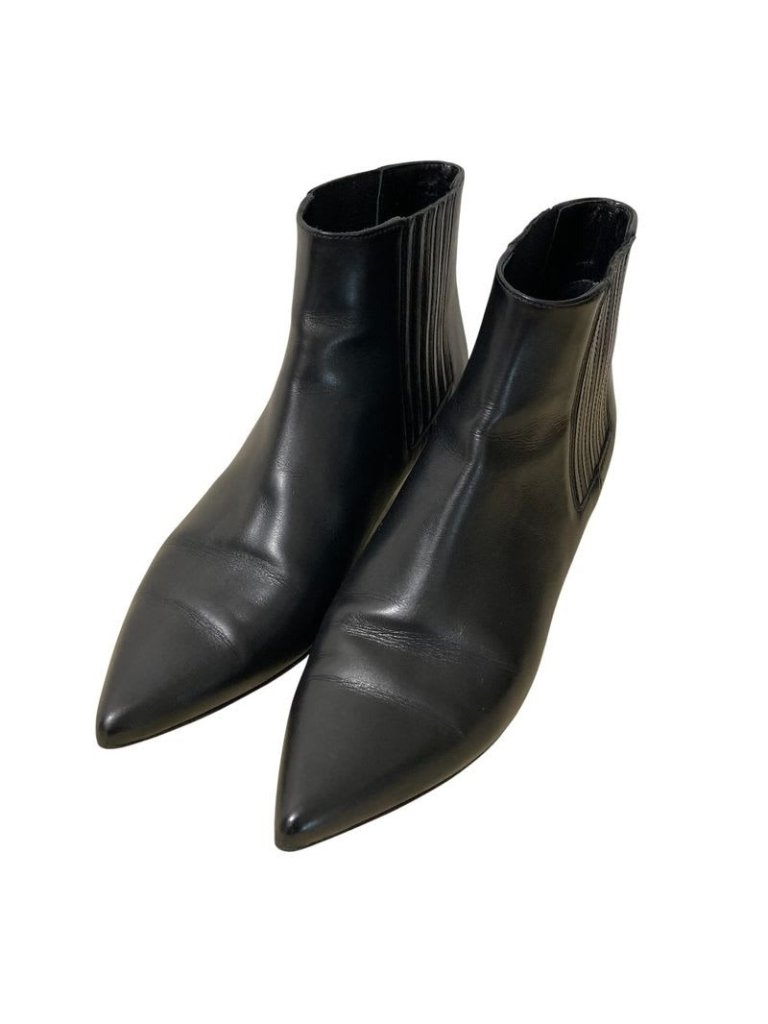 Celine Leather Side Gore Ankle Boots Size 36